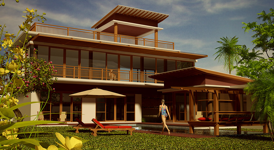 Villa Orchid construction and architecture in Bali